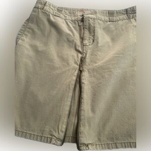 MOSSIMO zip expanding to full skirt hipster tan skirt | 12/13